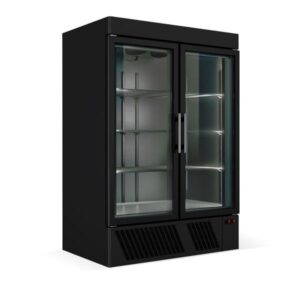 Frižider za pice sa dvoje staklenih vrata crne boje