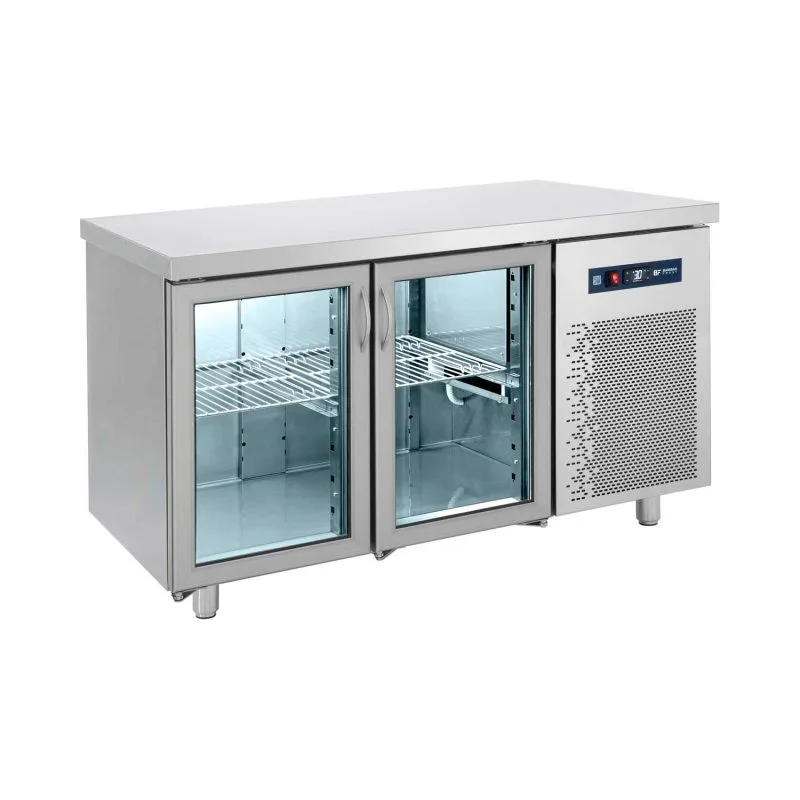 rashladni sto sa staklenim vratima Rashladna vitrina - Hladni sto sa staklenim vratima - inox boja